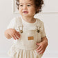 Pax Playsuit - Sandy Brown/Cloud Stripe