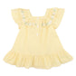 Libby Check Dress w Emb Yoke - Yellow Check
