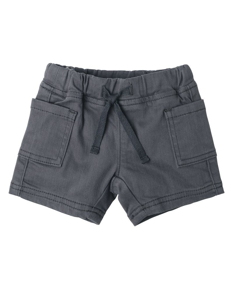 Boys Charcoal Shorts - Charcoal Grey