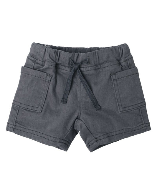 Boys Charcoal Shorts - Charcoal Grey