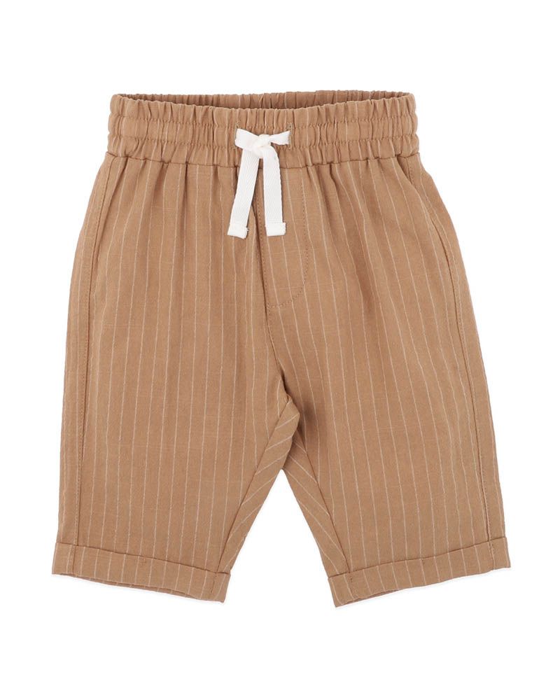 Evan Pinstripe Pants - Caramel Stripe