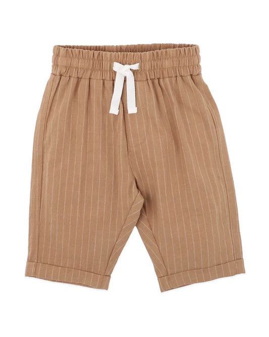 Evan Pinstripe Pants - Caramel Stripe