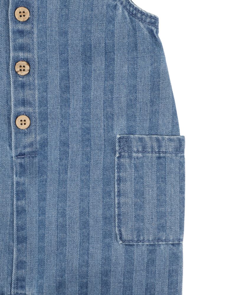 Sway Denim Stripe Romper - Indigo
