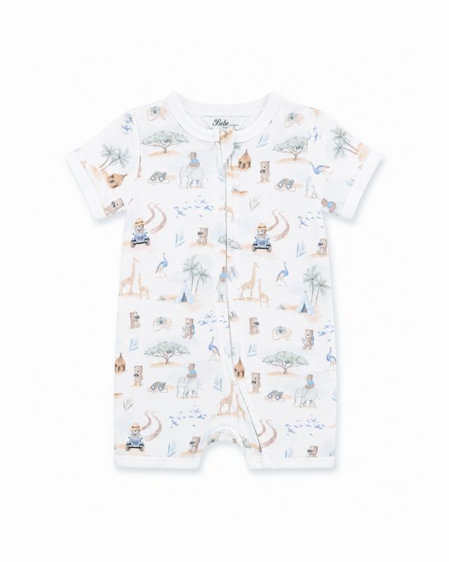 Brady S/S Zip Romper - Brady Print