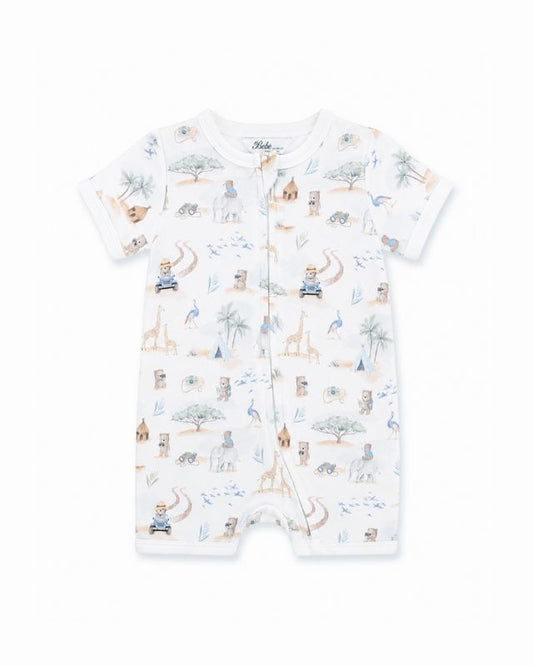 Brady S/S Zip Romper - Brady Print