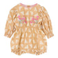 Embroidered L/S Romper - Batik Print