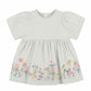 Pia Embroidered Hem Dress - Dusky Sage