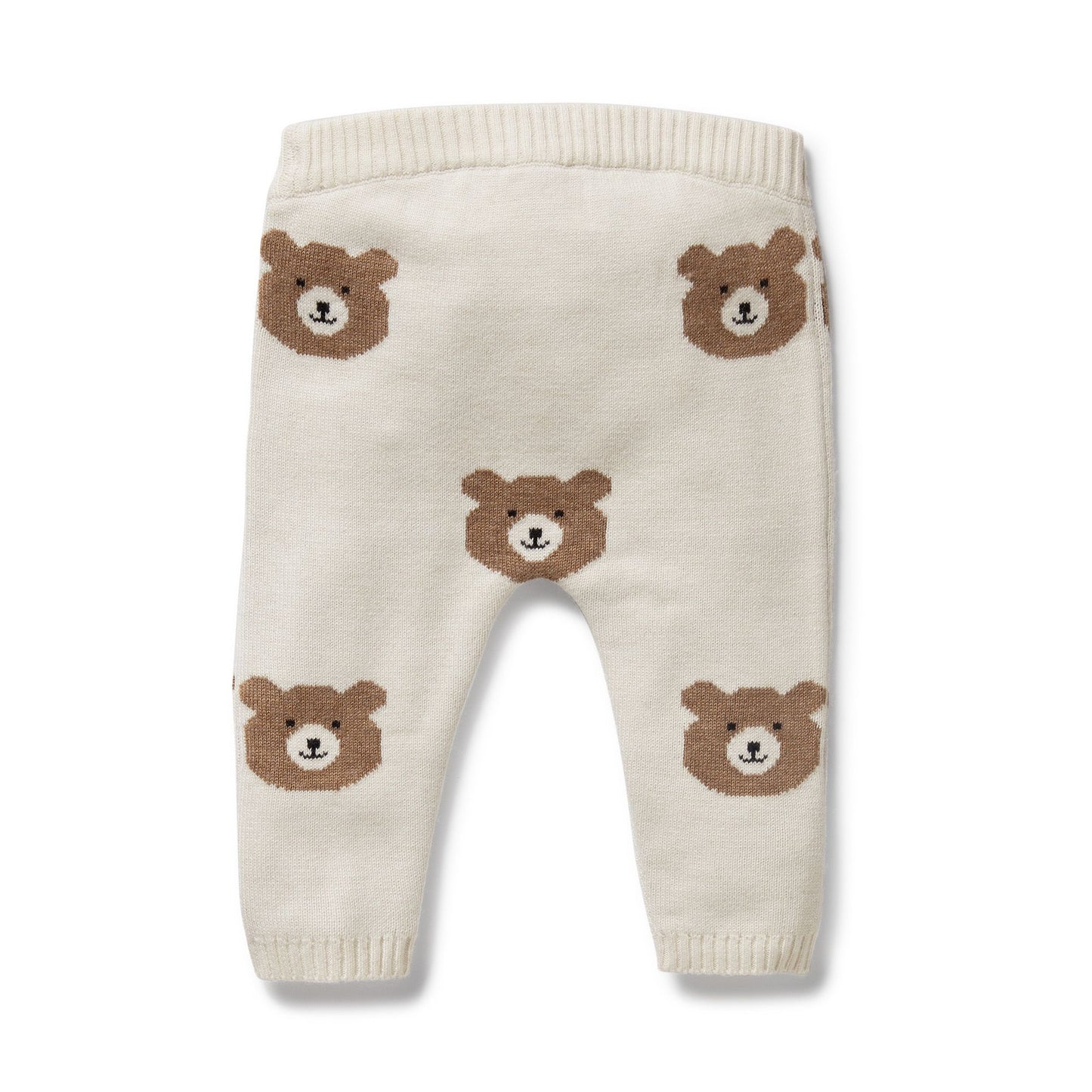Knitted Jacquard Leggings - Beary Cute