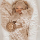 Knitted Cotton Woodlands Blanket - Honey Milk