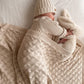 Knitted Cotton Woodlands Blanket - Honey Milk