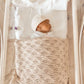 Knitted Cotton Woodlands Blanket - Honey Milk