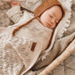 Knitted Cotton Woodlands Blanket - Honey Milk