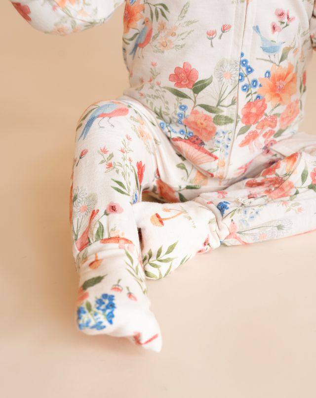 Wild Garden Print Zipsuit