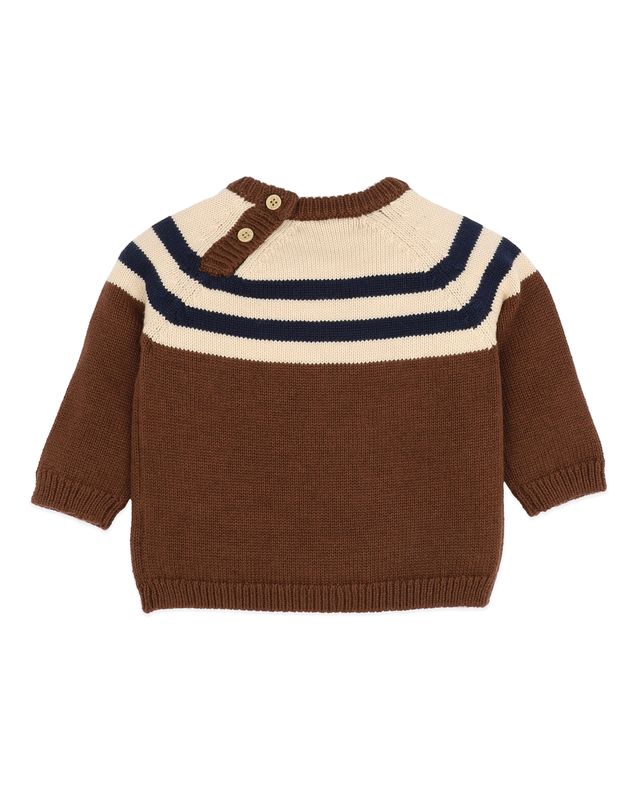 Jake Raglan stripe Knitted Jumper - Multi