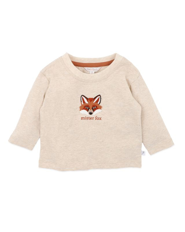 Mr Fox L/s Tee - Oat Marl