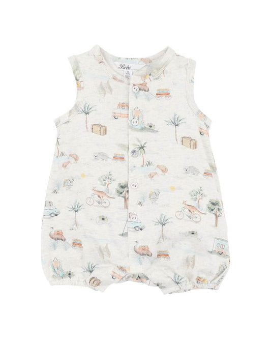 Ivan Button Front Bodysuit - Ivan Print