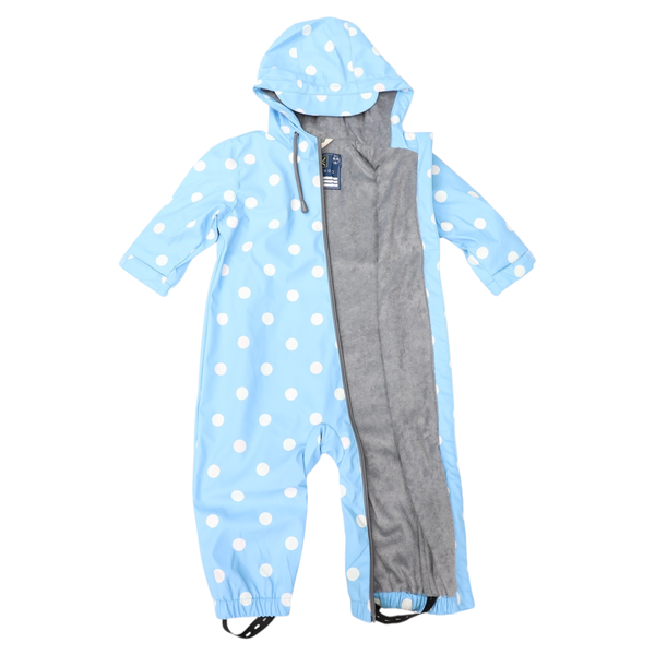 Polkadot Colour Change Rain Suit - Blue