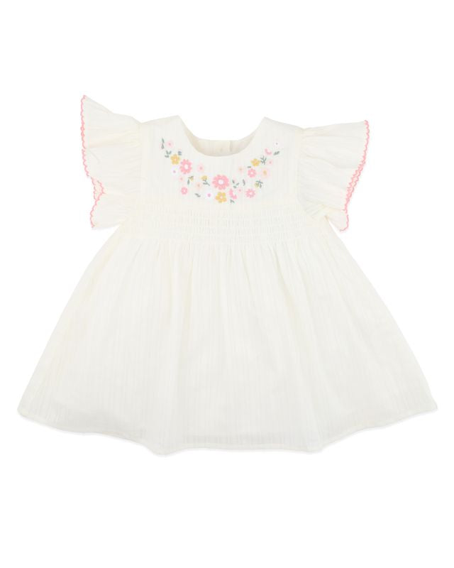 Willa Embroidery Dress - Cream