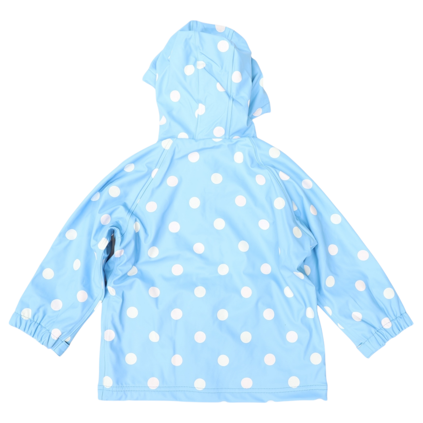 Polkadot Colour Change Raincoat - Blue