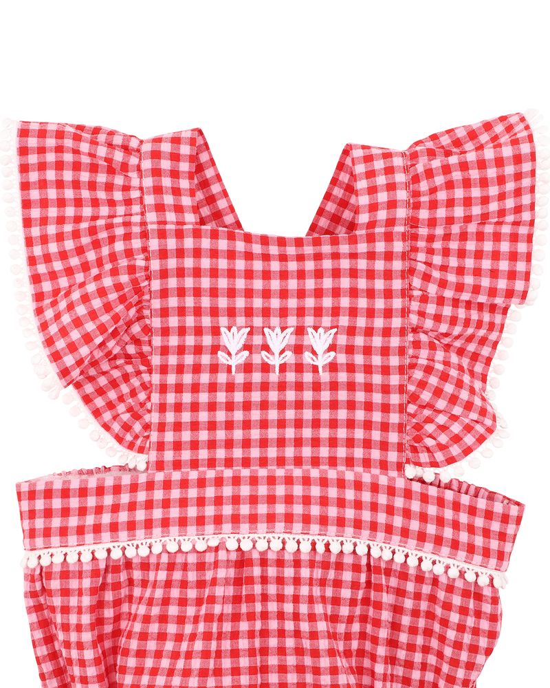 Sundae Bodysuit - Pink/Red Gingham