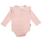 Collared Bodysuit - Dusky Pink