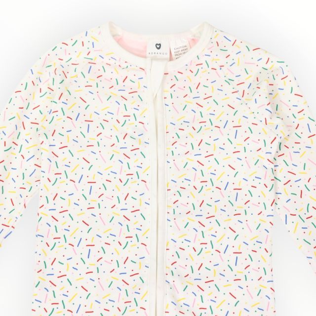 Sprinkles Zip Cotton Romper - Beige