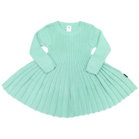 Knit Swing Dress - Green