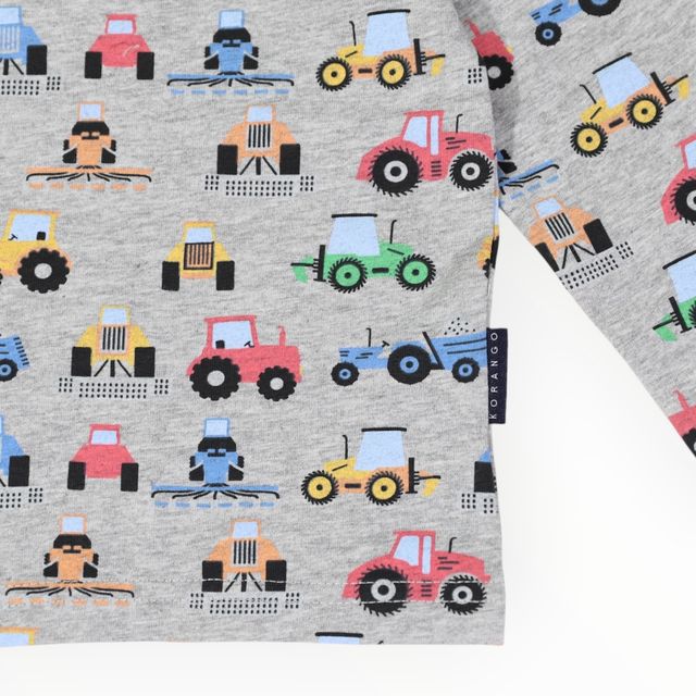 Farm Trucks Top - Grey