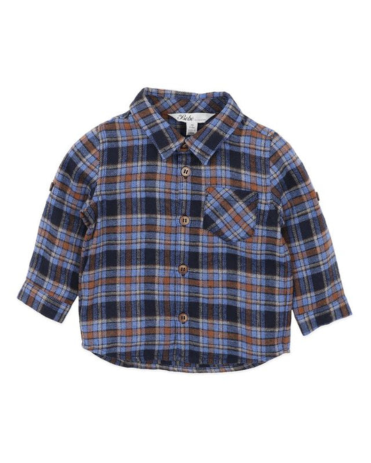 Hunter L/S  Shirt - Blue Check