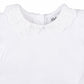Girls Lace Collar S/S Bodysuit- Cloud