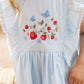 Poppy Emb Yoke Dress - Bluebell