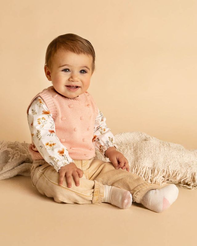 Winnie Neutral Pull On Jeans - Natural