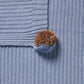 Organic Knitted Blanket - Blue Speckle