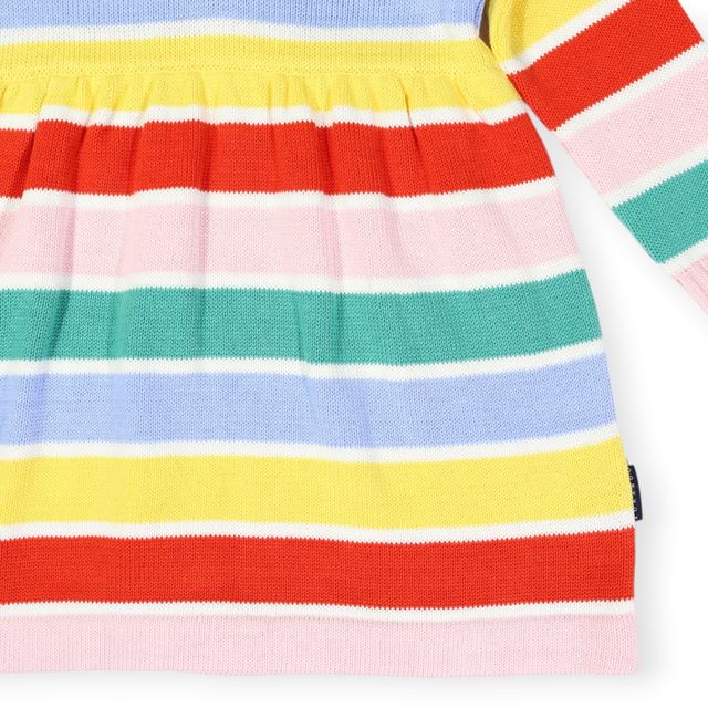 Striped Knit Dress - Yellow