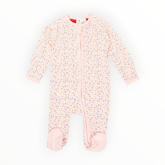 Sprinkles Zip Cotton Romper - Pink