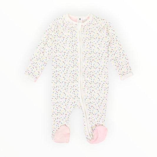 Sprinkles Zip Cotton Romper - Beige