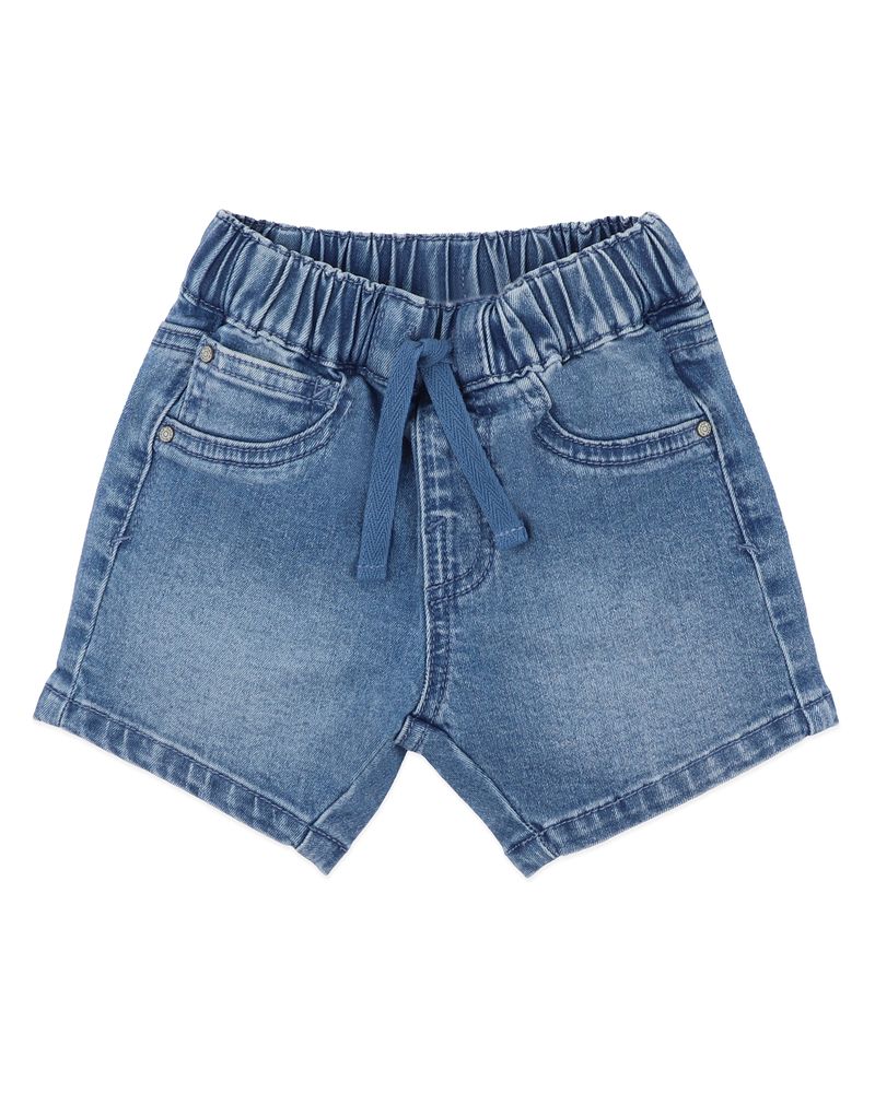 Pull On Denim Shorts - Indigo