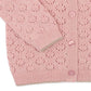 Billie Girls Cardigan - Dusky Pink