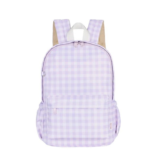 Mini Toddler Daycare Backpack - Lilac Gingham