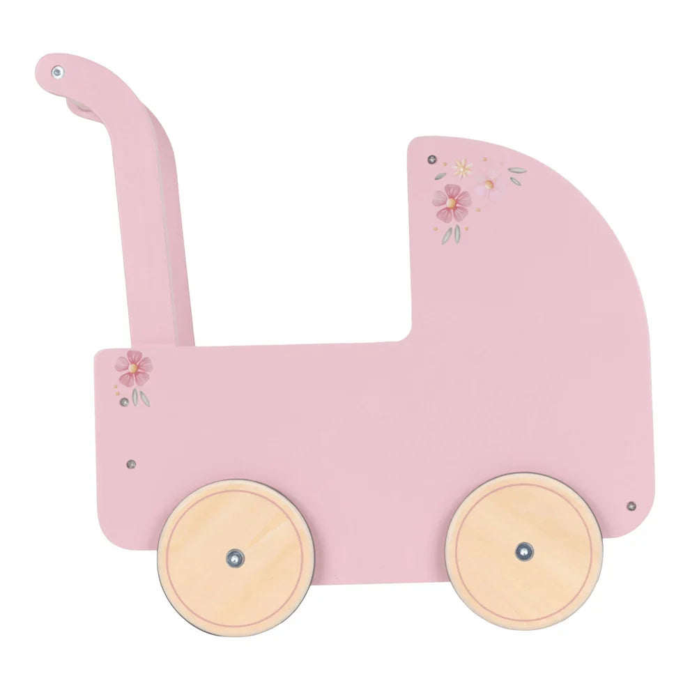 Little Dutch Doll Pram with Textiles - Pink