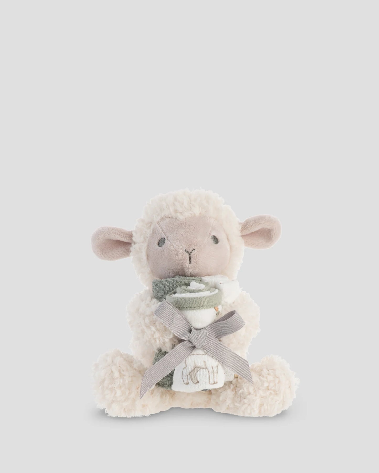 Soft Plush Toy & Face Washers - Farmyard Lamb