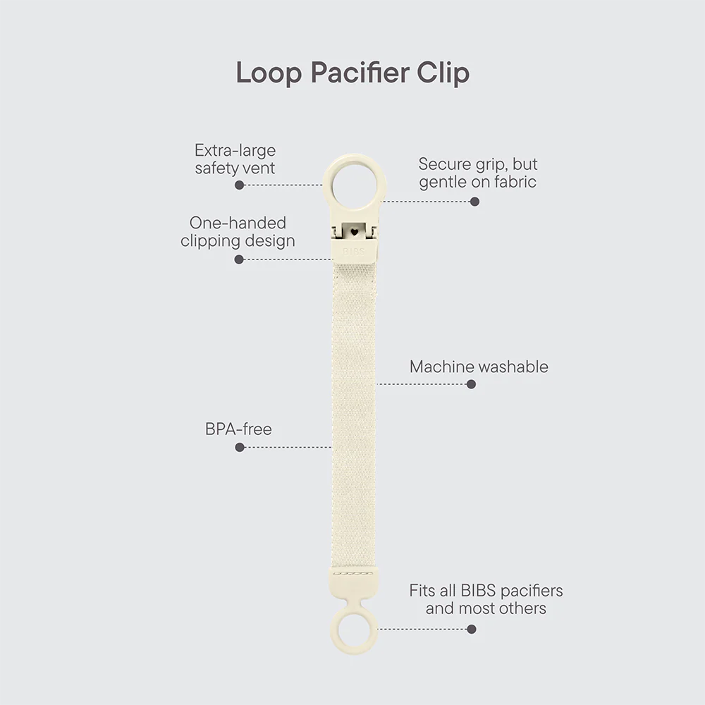 Pacifier Clip Loop - Dusty Blue