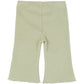 Flared Rib Leggings - Olive Green