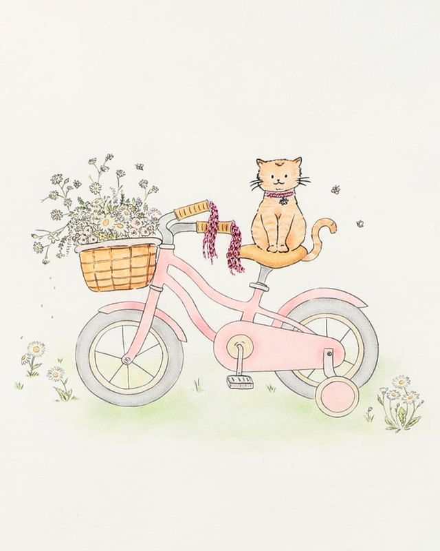Tess Bicycle Tee - Cloud