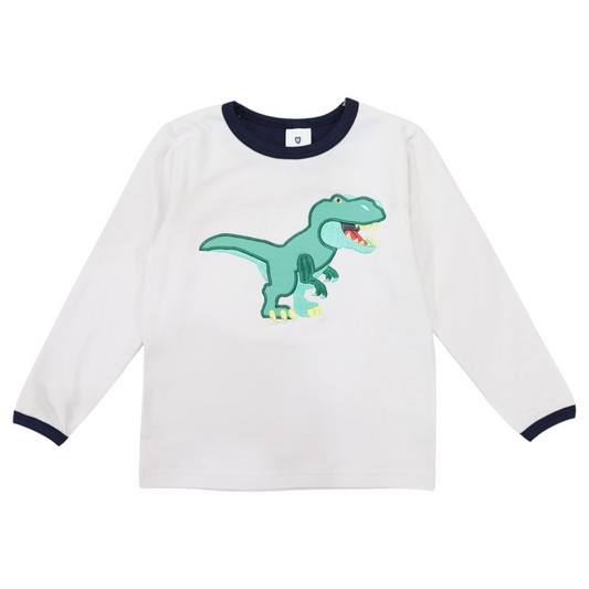 T-Rex Applique Tee - Grey