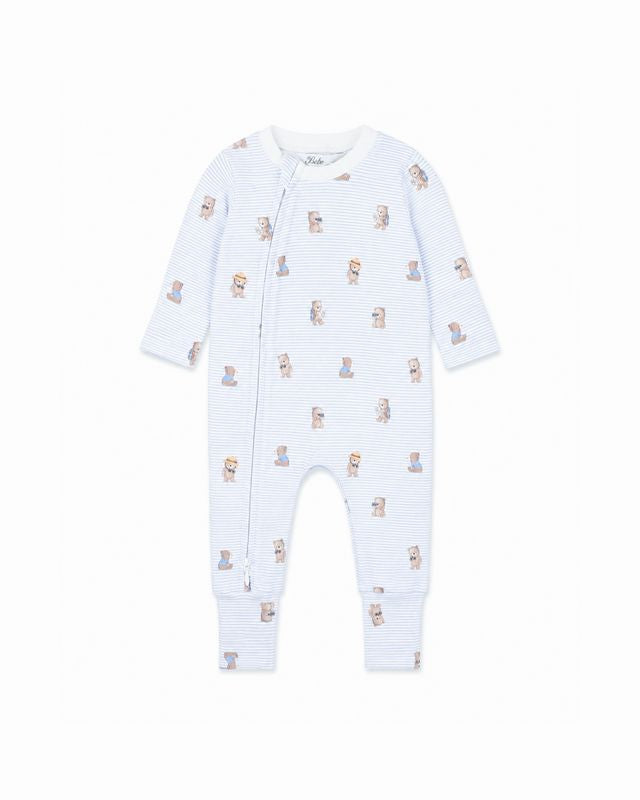 Brady L/S Zipsuit -Brady Stripe
