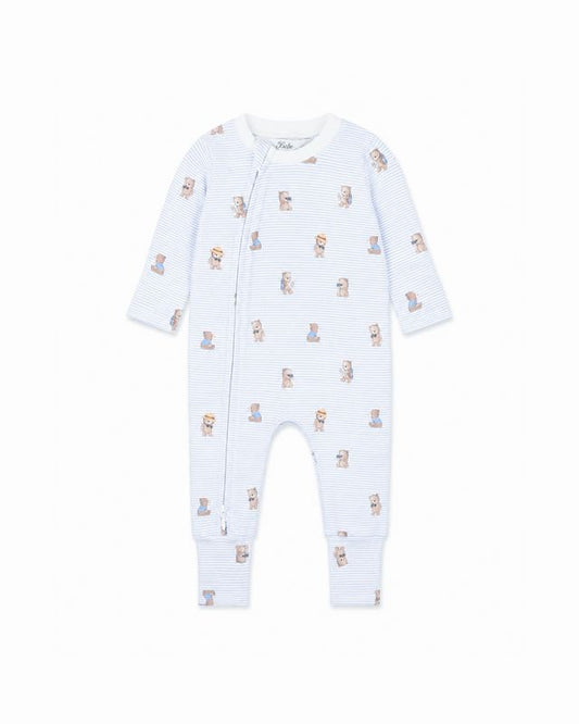 Brady L/S Zipsuit -Brady Stripe