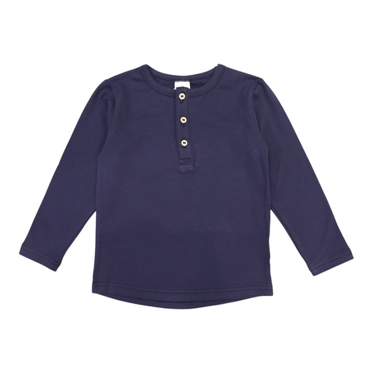 Essential Henley Tee - Navy