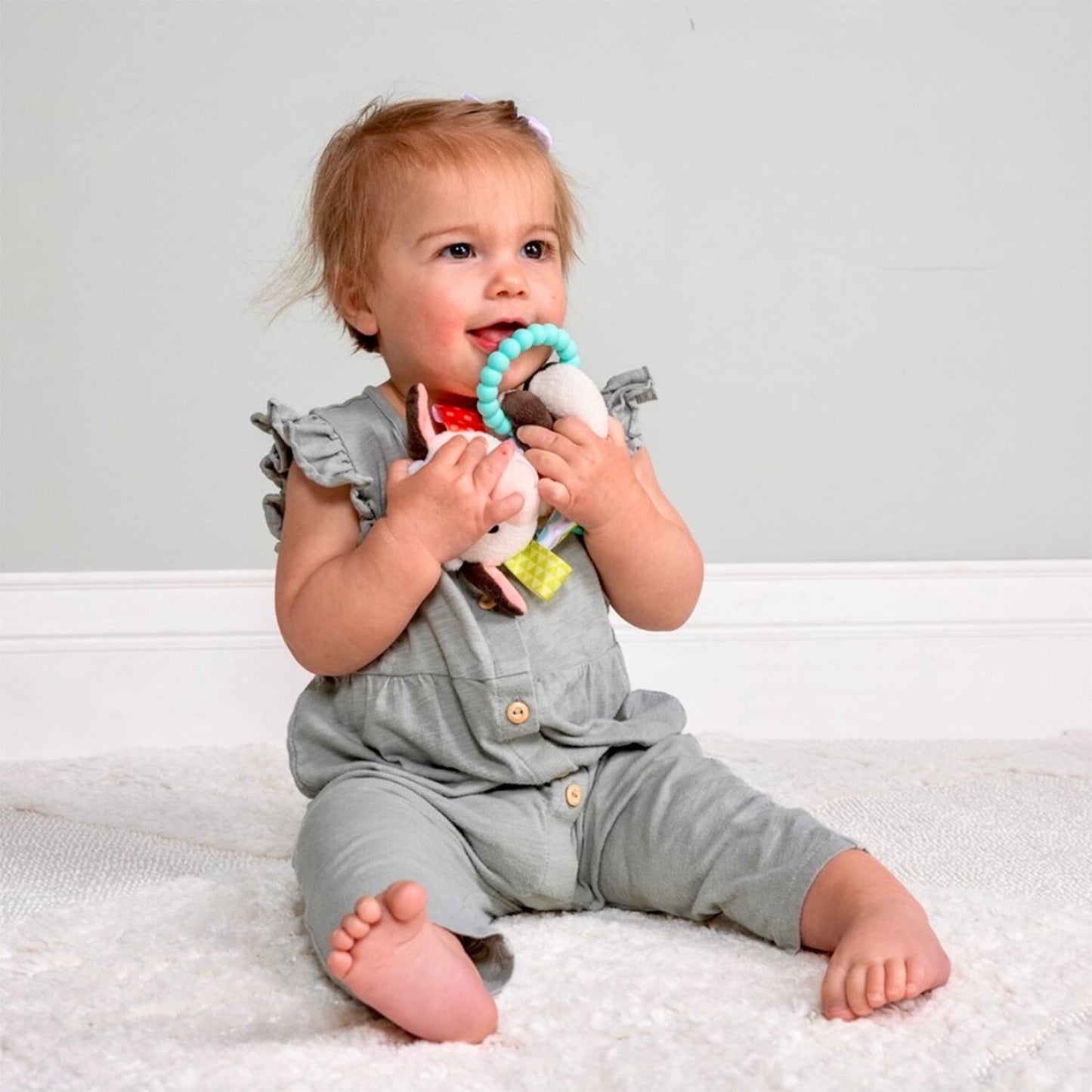 Taggies Buttercup Cow Teether Rattle