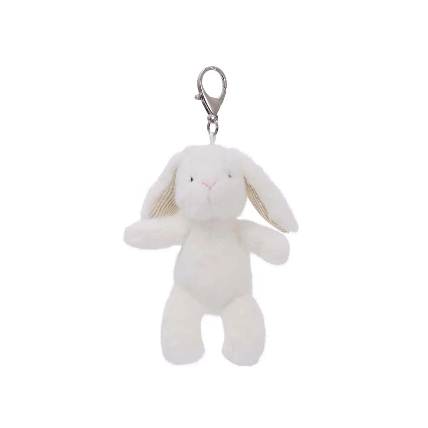 Soft Bunny Bag Charm - White